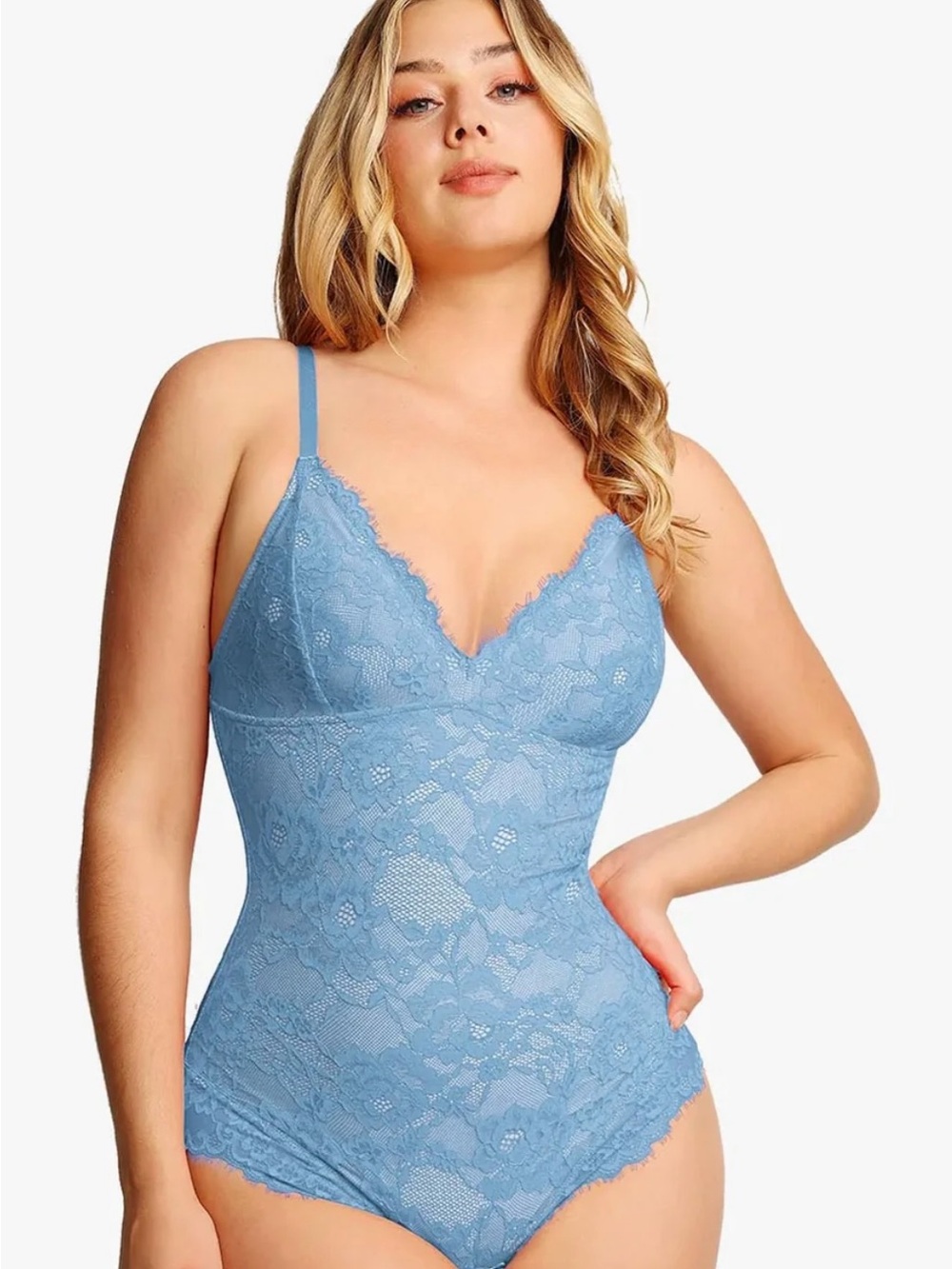 Shapewear Firm Control Smoothing Full Lace Thong Bodysuit size 3XL